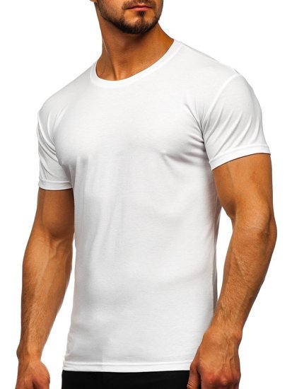 T-shirt senza stampa da uomo bianca Bolf 2005