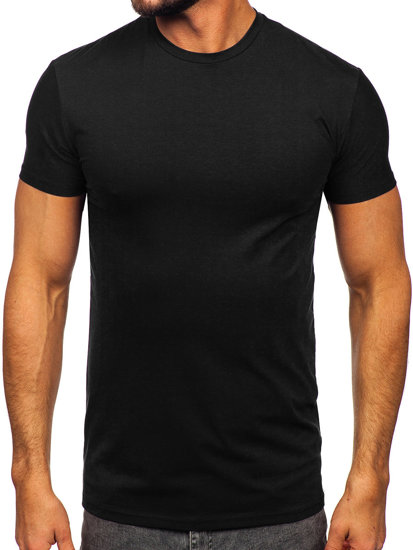 T-shirt senza stampa da uomo nera Bolf MT3001 
