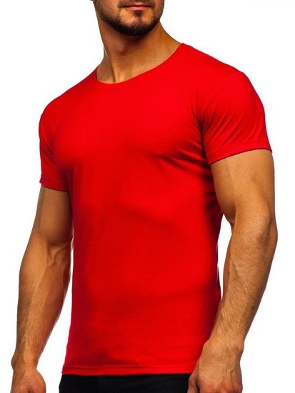 T-shirt senza stampa da uomo rossa Bolf 2005