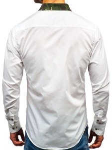Camicia elegante a manica lunga da uomo moro-bianca Bolf 6876