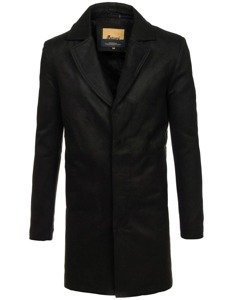 Cappotto classico invernale monopetto da uomo nero Bolf 5438