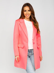 Cappotto corto da donna rosa Bolf 20672