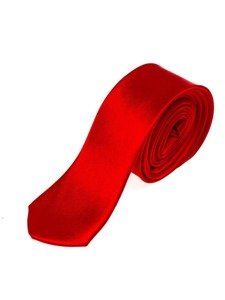 Elegante cravatta stretta da uomo rossa Bolf K001