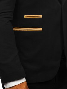 Elegante giacca d'abito da uomo nera Bolf 9400