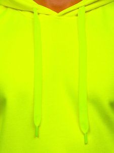 Felpa con cappuccio a canguro da uomo giallo-fluorescente Bolf 1004