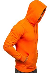Felpa con cappuccio e tasca di canguro da uomo arancione Bolf 2009