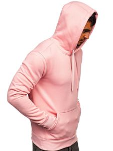 Felpa con cappuccio e tasca di canguro da uomo rosa chiara Bolf 2009