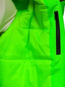 Giubbotto invernale sportivo da uomo verde-fluorescente Bolf HH011