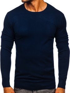 Maglione basic da uomo blu Bolf YY01