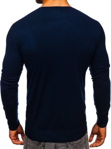 Maglione basic da uomo blu Bolf YY01
