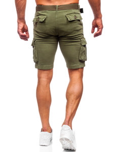 Pantaloncini cargo con cintura da uomo khaki Bolf MP0109MV
