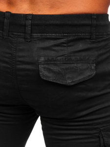 Pantaloncini corti cargo da uomo neri Bolf BB70010