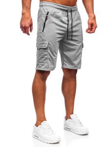 Pantaloncini corti cargo di tuta da uomo grigi Bolf JX762