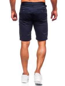 Pantaloncini corti con cintura da uomo blu Bolf XX160085