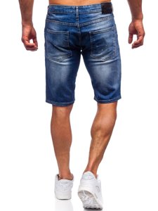 Pantaloncini corti di jeans da uomo blu Bolf 3007