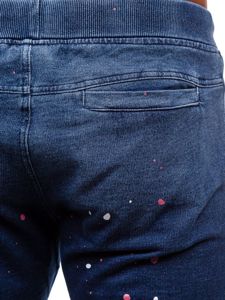 Pantaloncini corti in jeans da uomo blu Bolf EX03