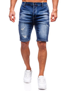 Pantaloncini corti in jeans da uomo blu Bolf MP0041BS