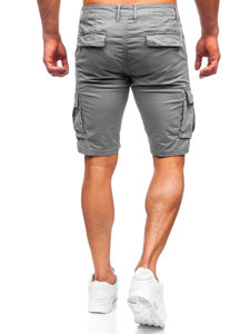 Pantaloncini corti tipo cargo da uomo grigi Bolf YF2225
