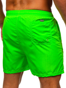 Pantaloncini da bagno da uomo verde-fluorescenti Bolf XL019
