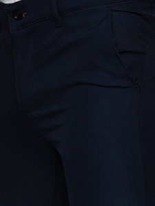 Pantaloni chino in tessuto da uomo blu'inchiostro Bolf 0031