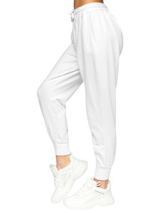 Pantaloni di tuta da donna bianchi Bolf 0011