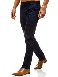 Pantaloni eleganti da uomo blu Bolf 0204