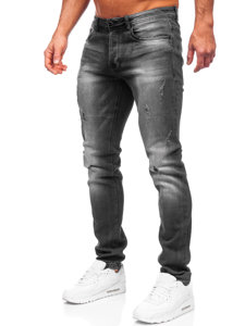 Pantaloni in jeans regular fit da uomo neri Bolf MP008N