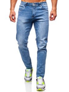 Pantaloni in jeans skinny fit da uomo blu Bolf KX536