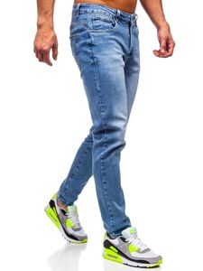 Pantaloni in jeans skinny fit da uomo blu Bolf KX536