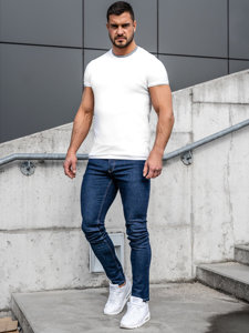 Pantaloni in jeans slim fit da uomo blu Bolf MP003BS