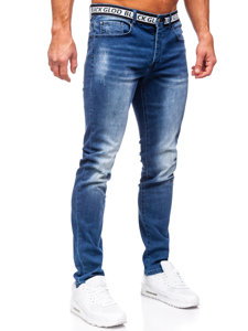 Pantaloni in jeans slim fit da uomo blu Bolf MP0083BS