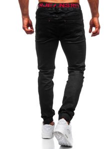 Pantaloni in jeans tipo jogger da uomo neri Bolf 60025W0
