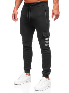 Pantaloni isolati cargo tipo jogger da uomo neri Bolf HW2207