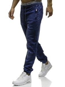 Pantaloni jeans tipo jogger da uomo blu Bolf HY185