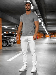 Pantaloni jogger da uomo bianchi Bolf XW01-A