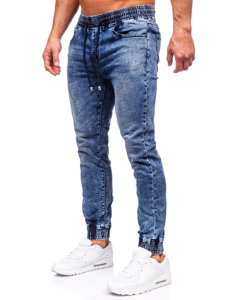 Pantaloni jogger in jeans da uomo blu Bolf MP0055B