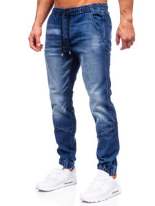 Pantaloni jogger in jeans da uomo blu Bolf MP0118BS