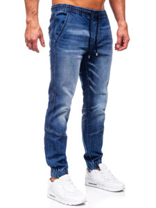 Pantaloni jogger in jeans da uomo blu Bolf MP0118BS
