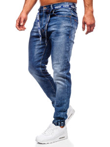 Pantaloni jogger in jeans da uomo blu Bolf R51105W1