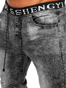 Pantaloni jogger in jeans da uomo grafite Bolf KA1131-6