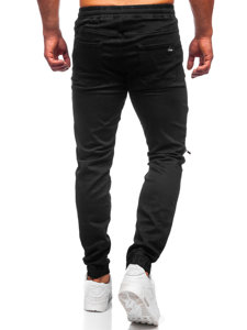 Pantaloni jogger in jeans da uomo neri Bolf R31107W1