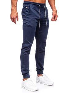 Pantaloni jogger in tessuto da uomo blu Bolf KA6792