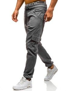 Pantaloni jogger tipo cargo da uomo grigi Bolf 0404gbr
