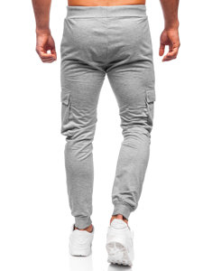 Pantaloni jogger tipo cargo da uomo grigi Bolf HW2357