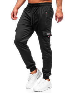 Pantaloni jogger tipo cargo da uomo neri Bolf JX5065