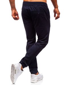Pantaloni tipo jogger da uomo blu Bolf 1121