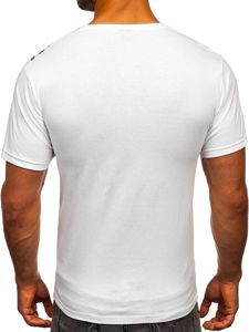 T-shirt con stampa da uomo bianca Bolf 142171