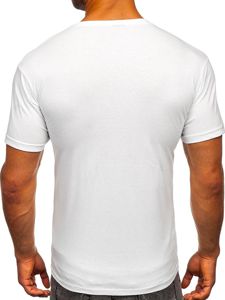 T-shirt con stampa da uomo bianca Bolf 142174