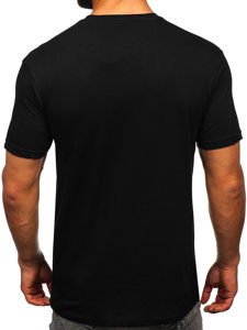 T-shirt con stampa da uomo nera Bolf 192377