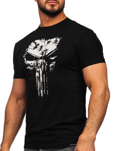 T-shirt con stampa da uomo nera Bolf MT3045